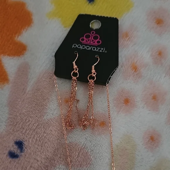 Paparazzi Rose Gold XO Necklace Set - Picture 2 of 4